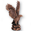 Antique Bronze Coated Resin Eagle Figure w/1/4" Rod (8 1/2")